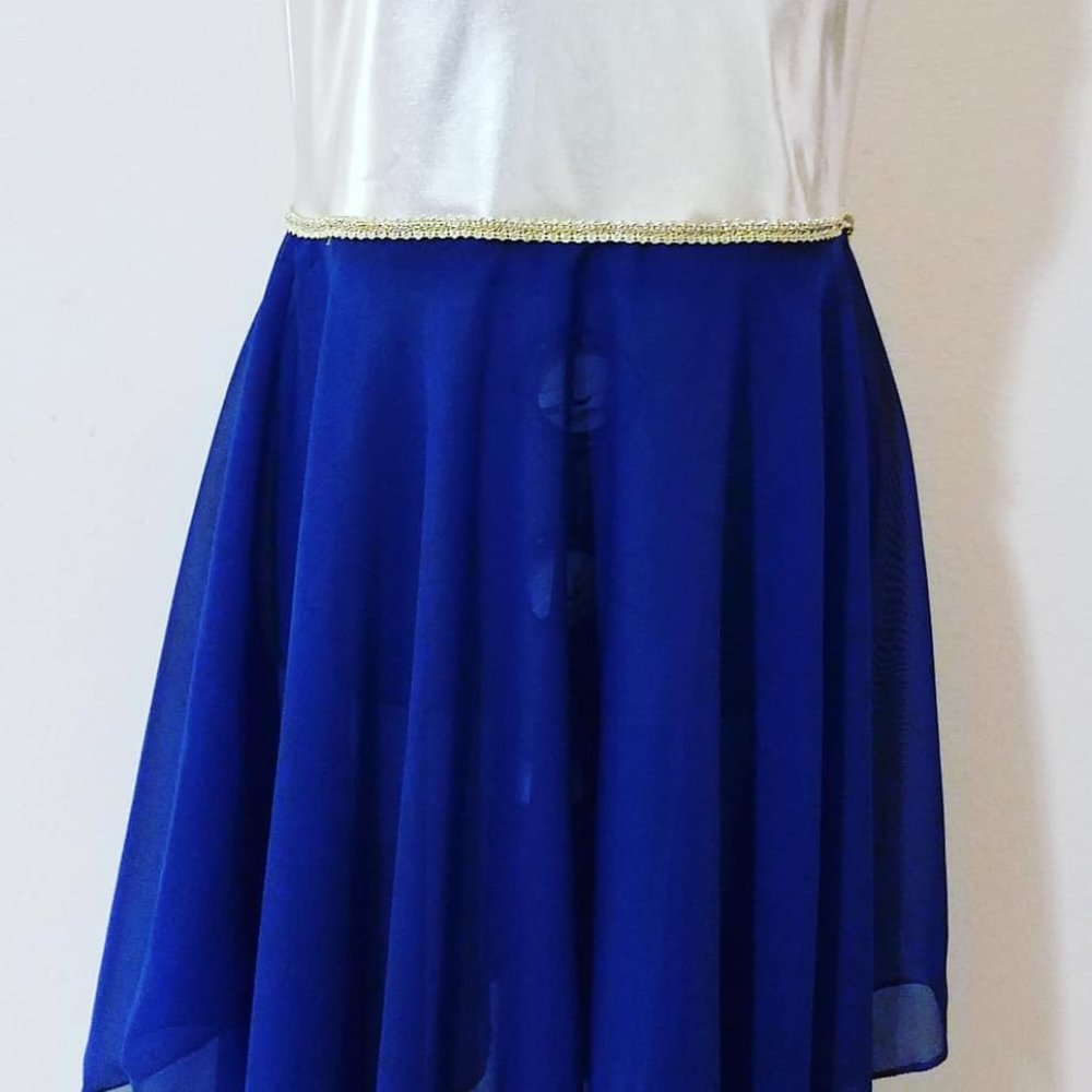SILVER AND ROYAL BLUE OVERLAY